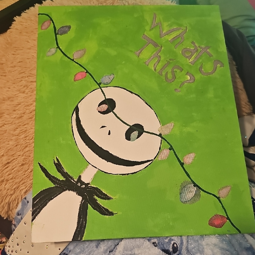 Green and Black Art Canvas